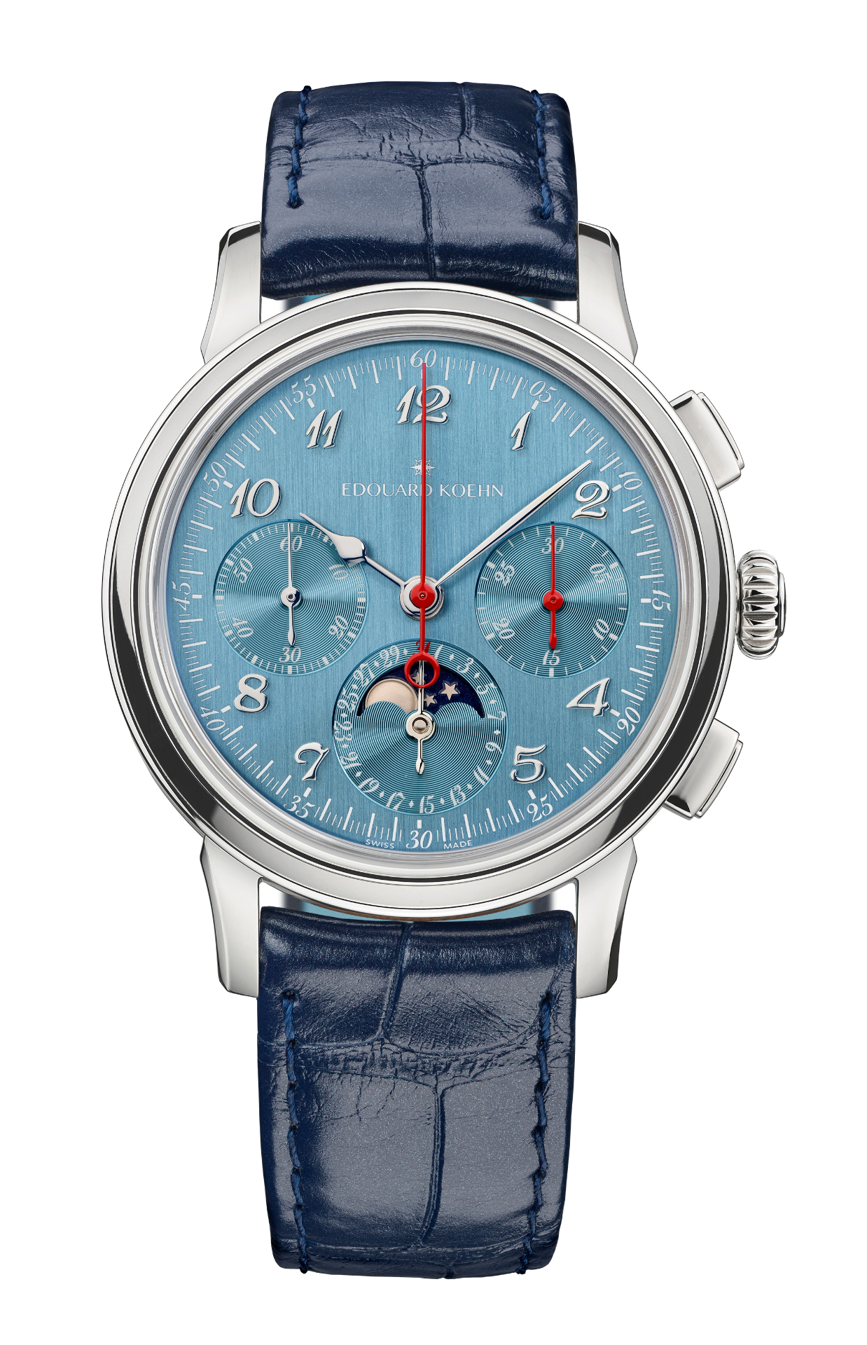 Legacy Moonphase Chronograph — Ice Blue dial with moonphase complication